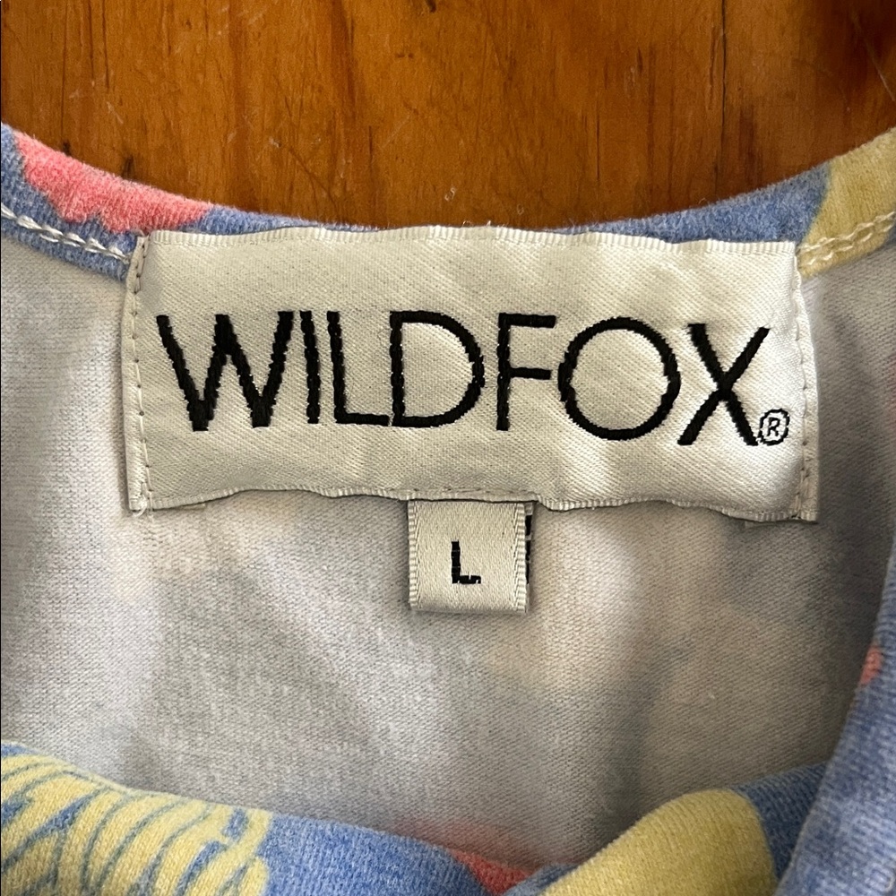 Wildfox Blue Pasta Print Crop Bralette - Picture 2 of 3